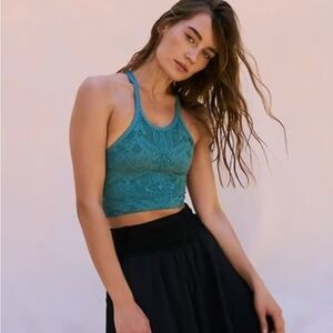Free People Happiness Runs Floral Crop tank, barely worn.